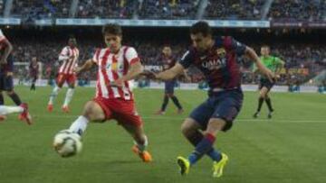 Antonio Marín, lateral del Almería ante el Barça.