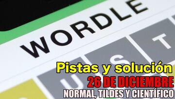 Wordle 26 de diciembre solución pistas