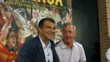 Joan Laporta y Johan Cruyff.