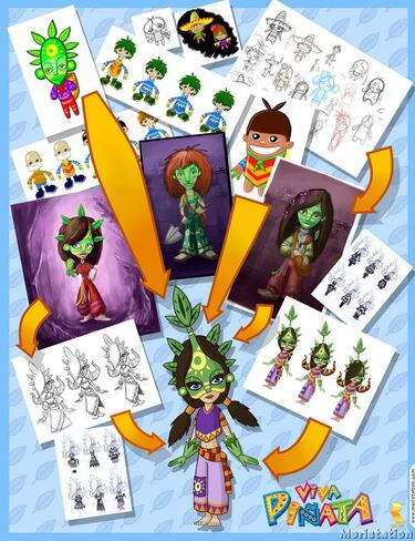 Piñatas bajo la lluvia