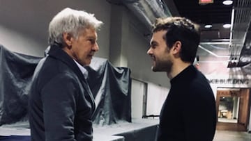 Harrison Ford se reune con Alden Ehrenreich el nuevo Han Solo.