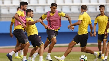 Vitolo, el &uacute;ltimo fichaje del Atl&eacute;tico, se entrena con Las Palmas, donde jugar&aacute; hasta enero.