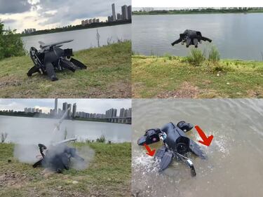 Un ingeniero amateur se hace viral al imprimir un robot que puede volar, caminar y hasta nadar