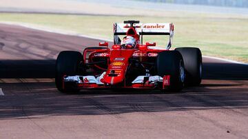 Vettel probando los Pirelli de 2017 en Fiorano.