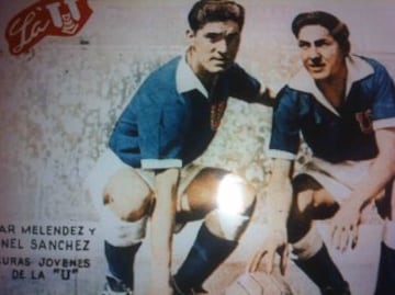 Óscar Meléndez (izquierda) anotó el gol más rápido en un Superclásico, el 3 de junio de 1956. A los 10 segundos abrió la cuenta para la U... pero ganó Colo Colo por 4-1.