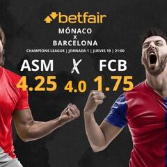 AS Mónaco vs. FC Barcelona: horario, TV, pronósticos, estadísticas y clasificación