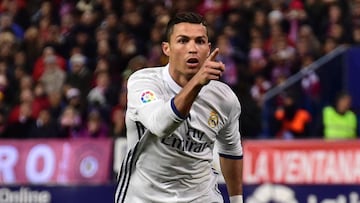 Cristiano celebra un gol.