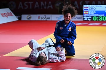 Ayumi Leiva, durante el Grand Slam de Qazaqstan Barysy.