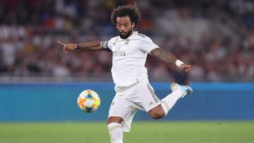 Soccer Football - Pre-season Friendly - AS Roma v Real Madrid - Stadio Olimpico, Rome, Italy - August 11, 2019   Real Madrid&#039;s Marcelo in action    REUTERS/Alberto Lingria