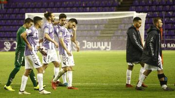 04/03/18  PARTIDO SEGUNDA DIVISION
 REAL VALLADOLID -  RAYO VALLECANO
 JUGADORES AL TERMINO DEL PARTIDO
 TRISTEZA