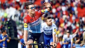 Bob Jungels en la presentación de equipos del Tour Colombia
