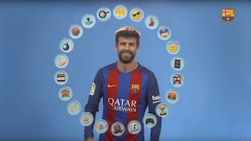 Piqué y sus emoticonos.