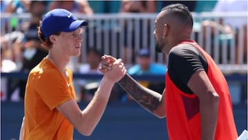 Jannik Sinner y Nick Kyrgios.