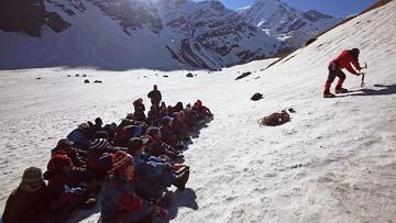 Catástrofe durante un curso de montañismo en la India