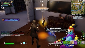 fortnite misiones odisea mision ayuda a recoger tarjetas de acceso o medallones de la sociedad