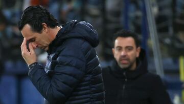 Emery, en su último partido de Liga en Barcelona.