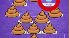 Los memes del tropiezo de Messi contra Venezuela