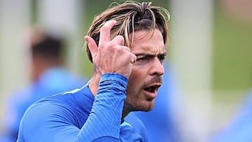 Jack Grealish, jugador del Manchester City, durante un entrenamiento con la Selección inglesa.