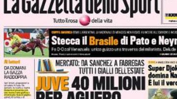 Según 'La Gazzetta', la Juve ha subido a 40 millones la oferta por Agüero.