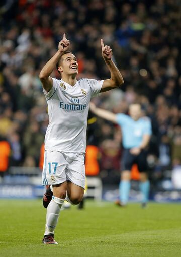 3-2. Lucas Vázquez celebró el tercer gol.