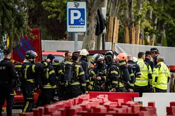 El motivo ha sido una fuga de gas en las obras del parking del estadio Santiago Bernab¨¦u.