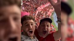 Con este grito de gol el argentino, nuevo jugador de América de Cali, demostró que ya siente la pasión de su nuevo equipo.