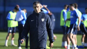 MUÑIZ EN UN, ENTRENAMIENTO DEL MALAGA CF