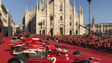 Fiesta de Ferrari en Milán.