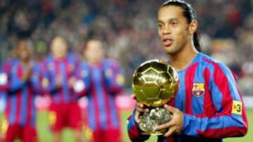 Ronaldinho y su balón de oro