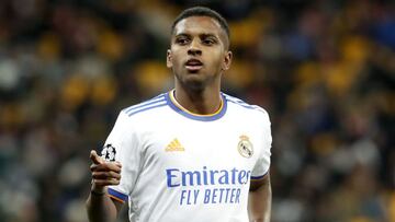 Rodrygo celebra su gol al Shakhtar Donetsk en la Champions.