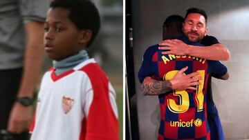 Ansu Fati cumple 17 años: de hacer balones uniendo calcetines a jugar con su ídolo