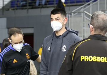 Gabriel Deck, con la sudadera del Real Madrid, estuvo en el WiZink Center.