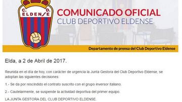 Eldense to sit out the rest of the season amid Barça B allegations