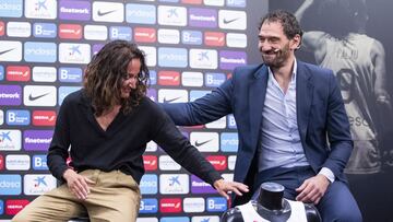 08/11/21 BALONCESTO FEMENINO FEDERACION ESPA&Atilde;OLA DE BALONCESTO FEB RUEDA DE PRENSA DESPEDIDA SELECCION ESPA&Atilde;OLA ESPA&Atilde;A
 DE LAIA PALAU 
 JORGE GARBAJOSA PRESIDENTE