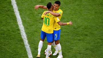 Brazil's leaders, Casemiro and Neymar.