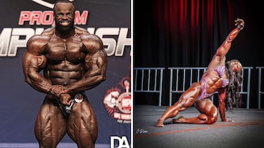Así son Andrea Shaw y Samson Dauda: Ms. Olympia y Míster Olympia 2024
