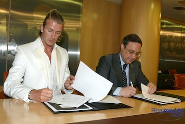 David Beckham se une al equipo, ampliando la marca Real Madrid a nivel mundial. El club se convierte en una potencia comercial bajo la dirección de Florentino.