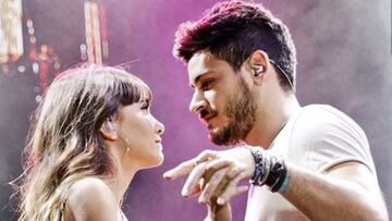 Aitana Oca&ntilde;a y Luis Cepeda durante un concierto de OT 2017