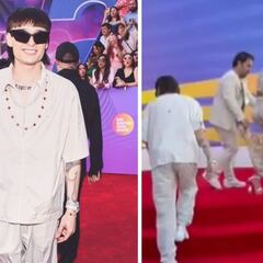 Peso Pluma en los Latin AMAs 2023: retiran a Galilea Montijo de la alfombra roja, tras llegada del cantante