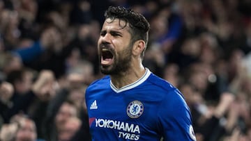 Diego Costa celebra su gol ante el Stoke City el pasado 31 de diciembre.