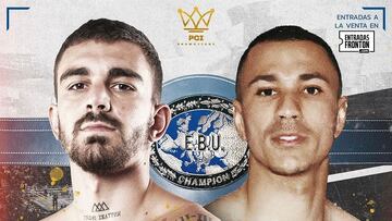Cartel del combate de Jon Fernández y Mohamed Kani por el EBU Silver del peso superligero.