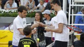 Casillas y Courtois, este pasado viernes en Madrid.