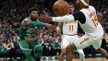 Marcus Smart, durante un partido con Boston Celtics ante Atlanta Hawks.