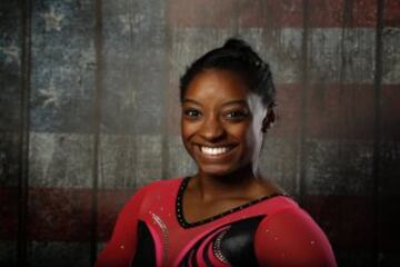 La gimnasta Simone Biles.