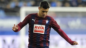 Nano durante el Eibar -Atlético de Madrid.