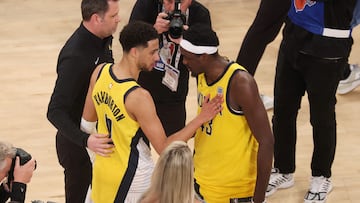 The Indiana Pacers go 2-0 ahead against the New York Knicks in the Eastern Conference Finals.