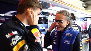 Verstappen, con Mekies en el GP de China de F1.