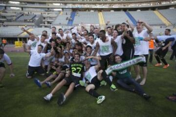 Celebración del Córdoba por el ascenso a primera división