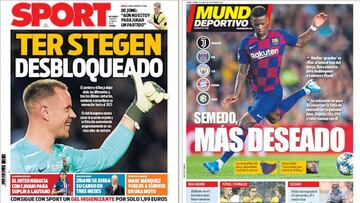 Portadas de los diarios Sport y Mundo Deportivo del d&iacute;a 22 de mayo de 2020.