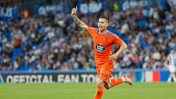 Alfon celebra un gol.